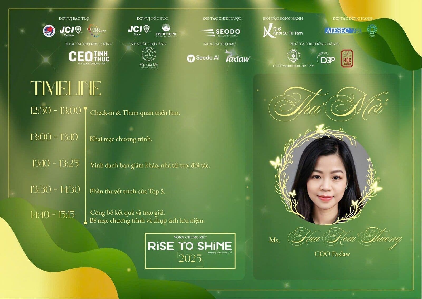 🌿✨ PAXLAW ĐỒNG HÀNH CÙNG VÒNG CHUNG KẾT “RISE TO SHINE 2025 – ÁNH SÁNG ƯƠM MẦM XANH” ✨🌿