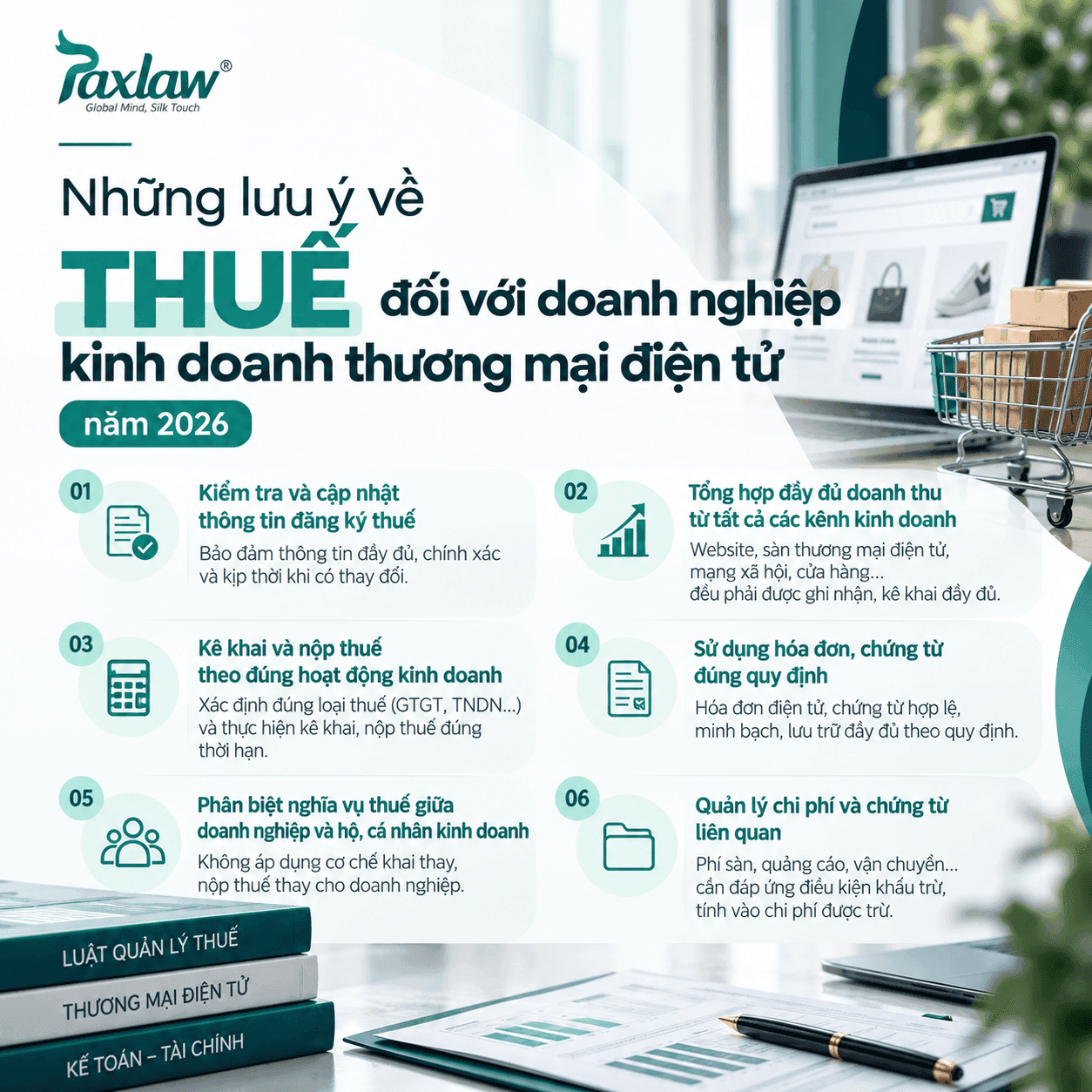 Những lưu ý về thuế đối với doanh nghiệp kinh doanh thương mại điện tử năm 2026